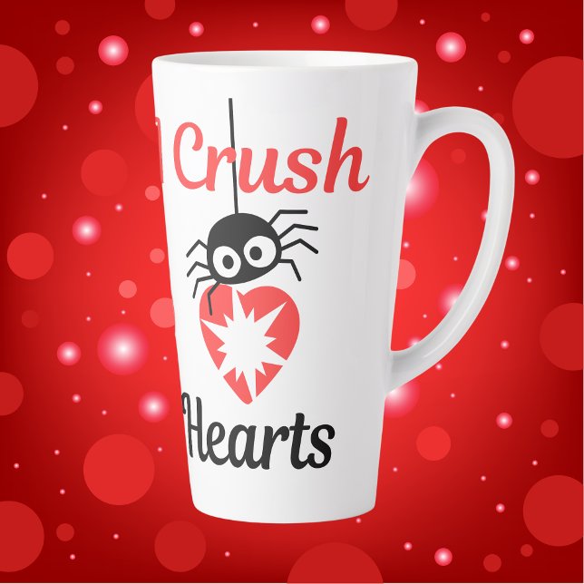 Valentine's I Crush Hearts niedliche Spinne | Milchtasse (Von Creator hochgeladen)