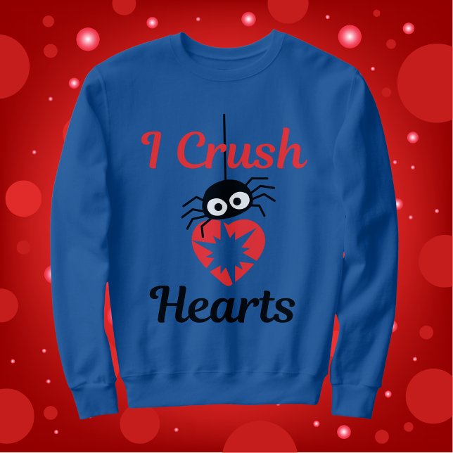 Valentine's I Crush Hearts niedliche Spinne | Sweatshirt (Von Creator hochgeladen)