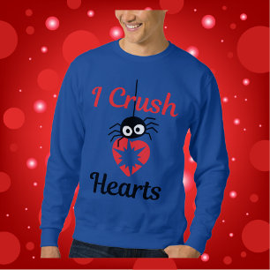 Valentine's I Crush Hearts niedliche Spinne Sweatshirt