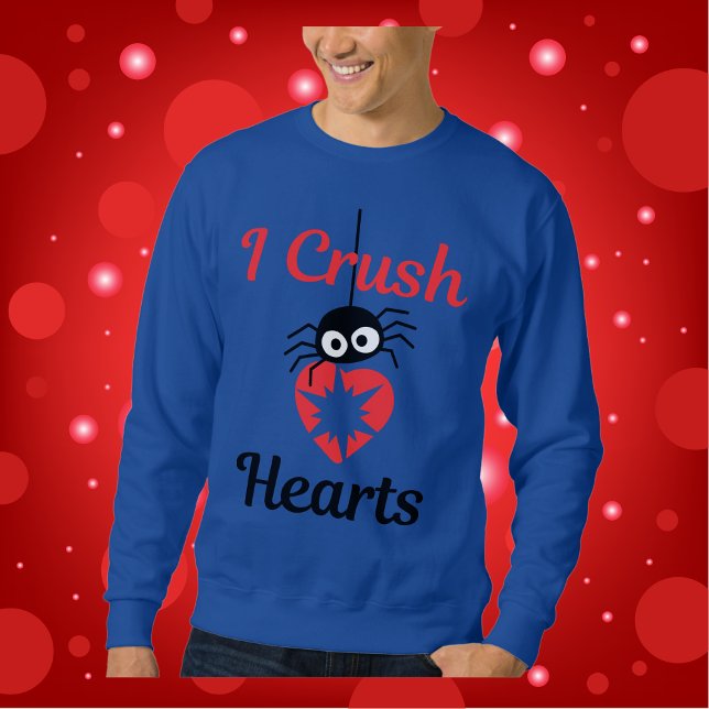 Valentine's I Crush Hearts niedliche Spinne | Sweatshirt (Von Creator hochgeladen)