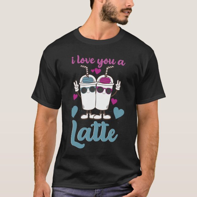 Valentines I Liebe Sie ein Paar Espresso Coff T-Shirt (Vorderseite)