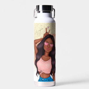 Valentines Imitate Glitzer Girl del Malcantone Trinkflasche