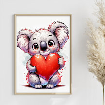 Valentines Koala Niedliches Koala Herz individuell