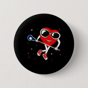 Valentines Lacrosse Valentines Shirt Button