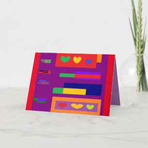 Valentines Liebe Design mit niedlicher Message Blo Karte