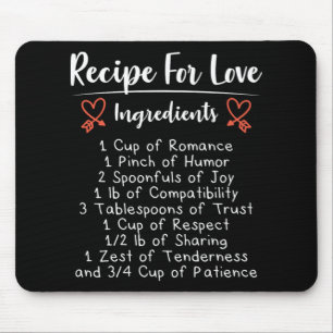 Valentines Liebe Gedicht Rezept für Liebe Romantis Mousepad