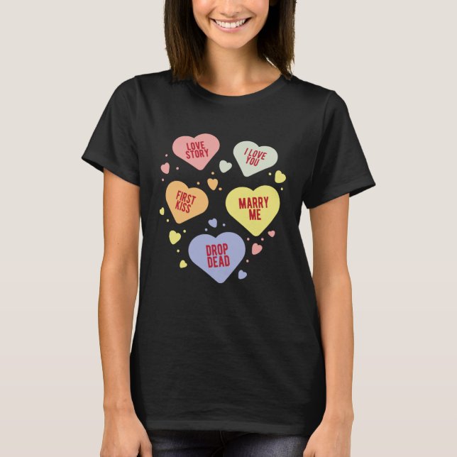 Valentines Liebe Gedicht T-Shirt (Vorderseite)