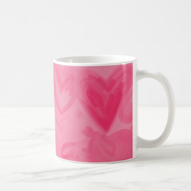 Valentines Liebe Herz Kaffeetasse (Rechts)
