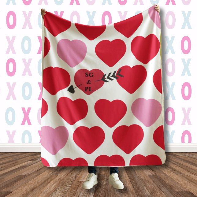 Valentines liebt die Hecht von Deckenkraupen Fleecedecke (Von Creator hochgeladen)