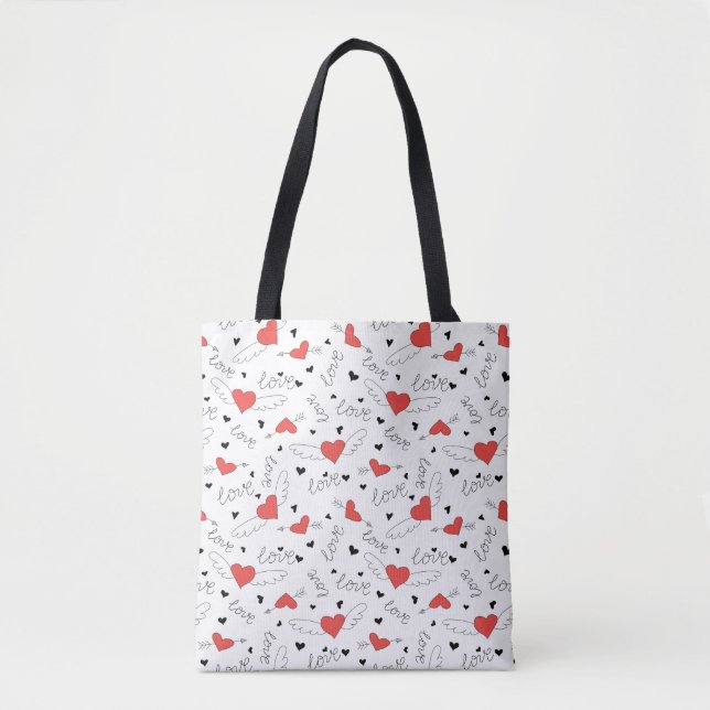 Valentines love bird red heart pattern (Vorderseite)