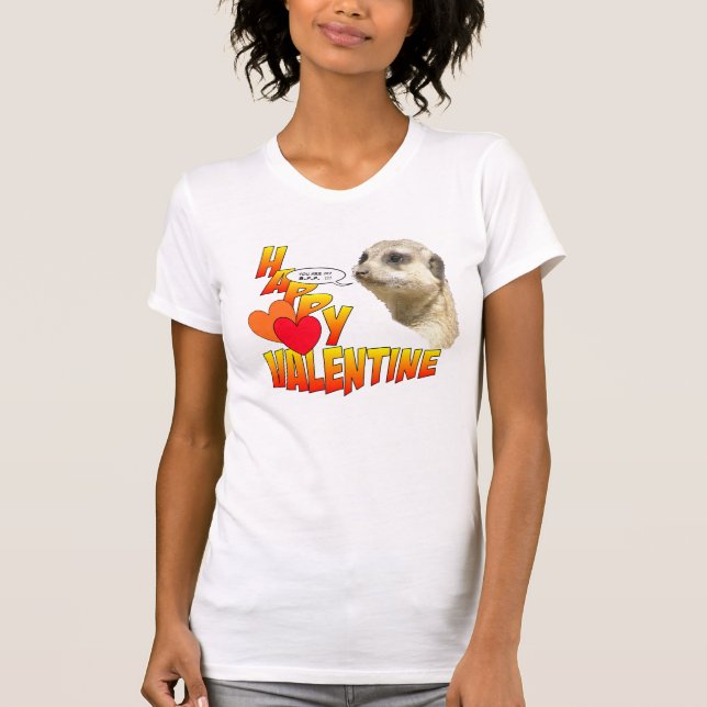 Valentines Meerkat BESTE FREUNDIN T - Shirt (Vorderseite)