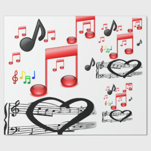 Valentine's Musikerpackpapier für Person Geschenkpapier