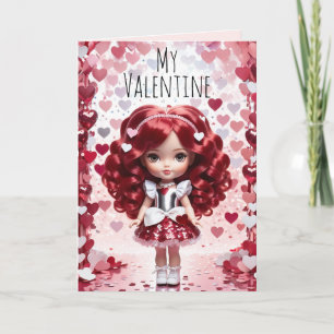 Valentines Niedlich Doll Valentines Karte