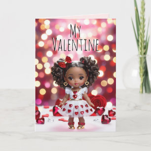 Valentines Niedlich Doll Valentines Karte