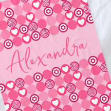 Valentines Niedlich rosa Herz und Blume Muster Nam