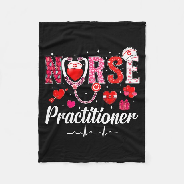 Valentines Nurse Practitioner Scrubs Nurse Life St Fleecedecke (Vorderseite)