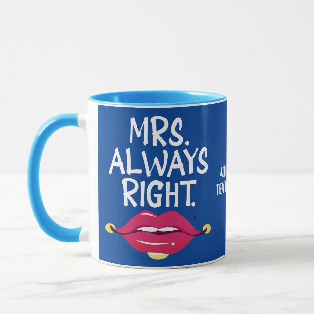 Valentines Paare Mrs Immer Right Couple Tasse (Links)