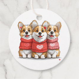 Valentines Pembroke Welsh Corgi Dogs Geschenkanhänger