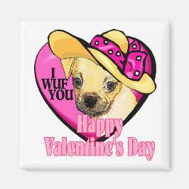 Valentines Puggle Magnet