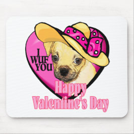 Valentines Puggle Mousepad