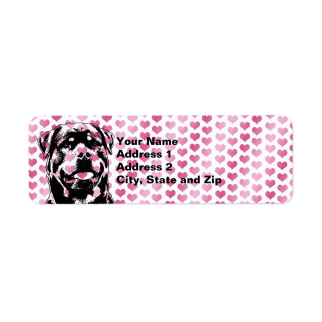 Valentines - Rottweiler-Silhouette (Vorne)