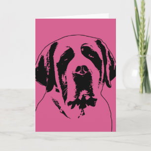 Valentines - Saint Bernard Silhouette Feiertagskarte