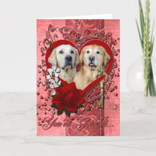 Valentines - Schlüssel zu meinem Herzen - Goldens  Feiertagskarte