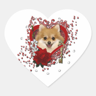 Valentines - Schlüssel zu meinem Herzen - Spitz Herz-Aufkleber