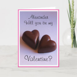 Valentines Schokoladenhefte mit beliebigem Text Feiertagskarte