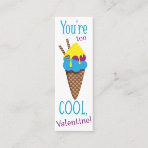 Valentine's Sie sind zu Cool! Mini-Lesezeichen Mini Visitenkarte