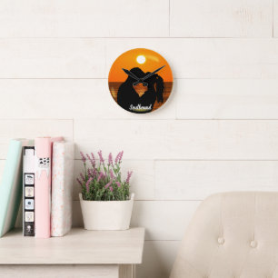 Valentines Soulbound - Foto und Text Runde Wanduhr