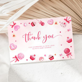 Valentines Süßigkeiten rosa Liebling vielen Dank Karte