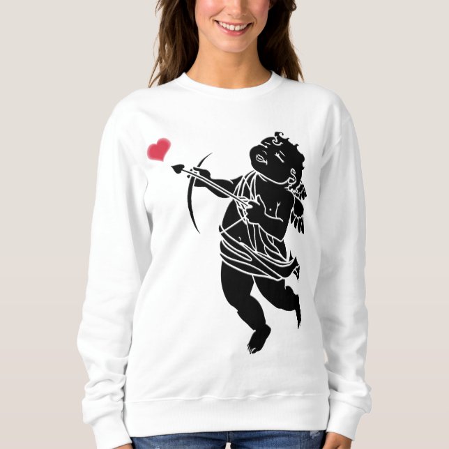 Valentine's Sweatshirts Lady's Cupid Liebe Shirts (Vorderseite)