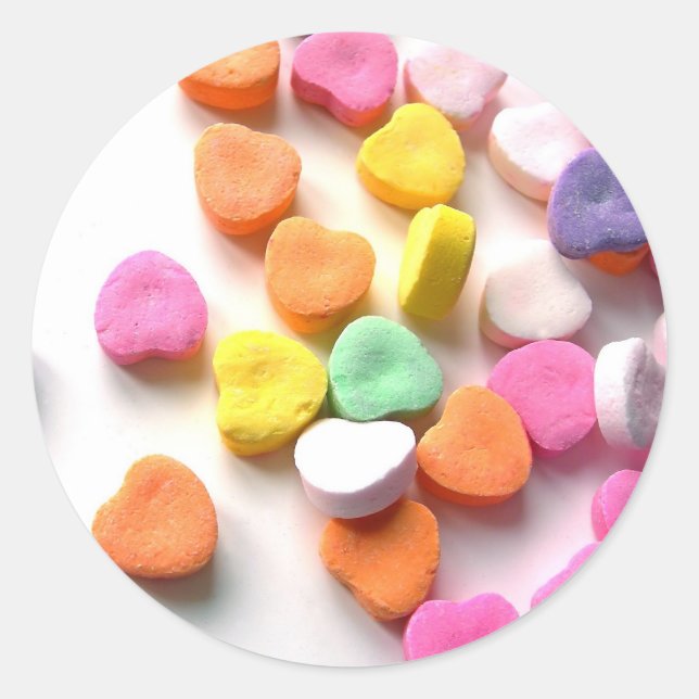 Valentines Sweethearts Candy Sticker (Vorderseite)