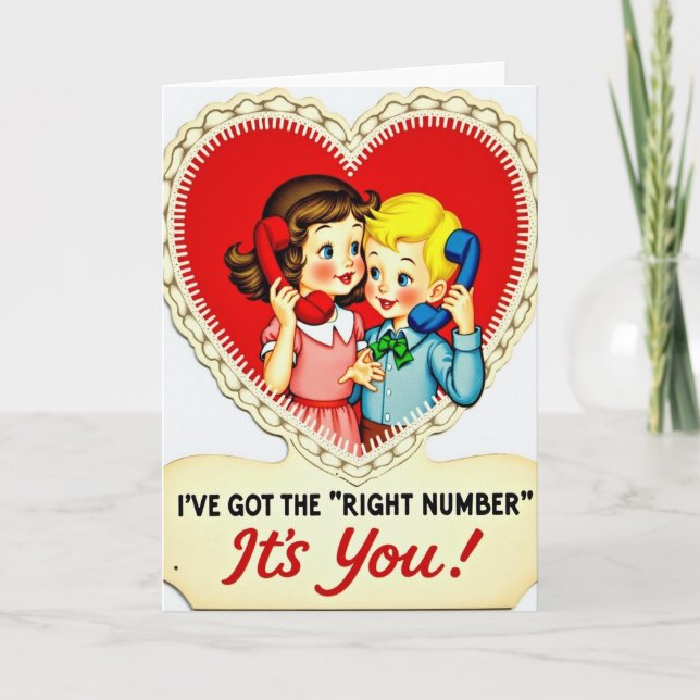 Valentines Sweethearts Phone Card Karte (Vorderseite)