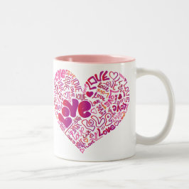 Valentines-Tasse Leidenschaft der Liebe rosa Zweifarbige Tasse