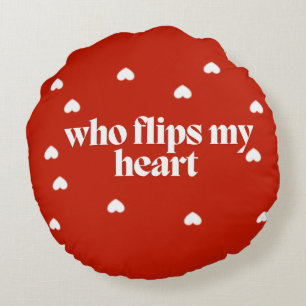 Valentines Throw Pillow Rundes Kissen