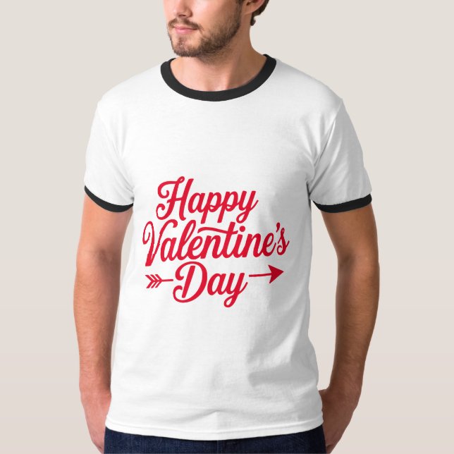 Valentine's Typography Sayings T-Shirt (Vorderseite)