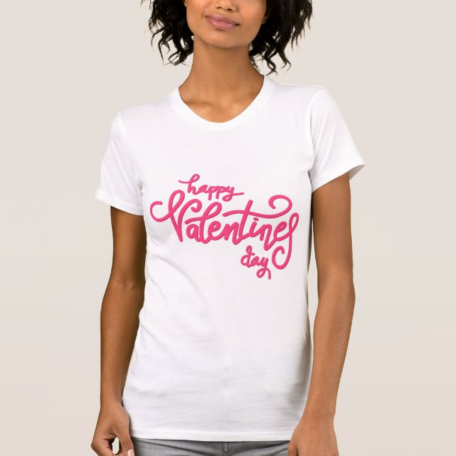Valentine's Typography Sayings T-Shirt (Vorderseite)