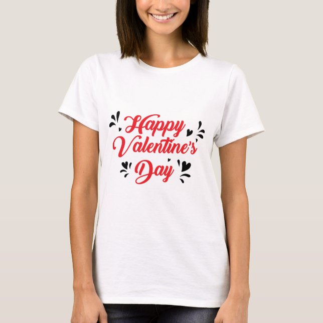 Valentine's Typography Sayings T-Shirt (Vorderseite)