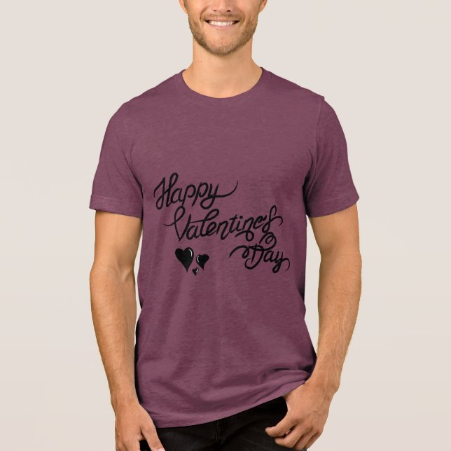 Valentine's Typography Sayings Tri-Blend Shirt (Vorderseite)