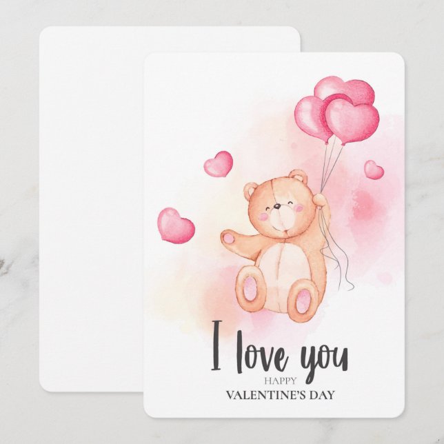 Valentines Urlaubskarte Feiertagskarte (Vorne/Hinten)