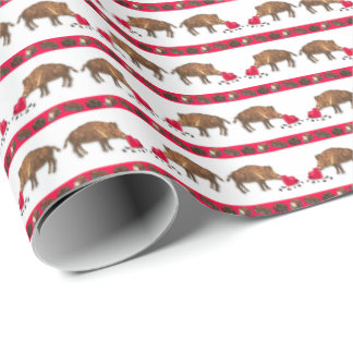 Valentine's Wild Boars Geschenkpapier