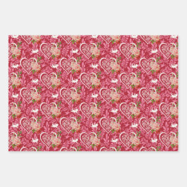 Valentines Wrapping Paper Geschenkpapier Set