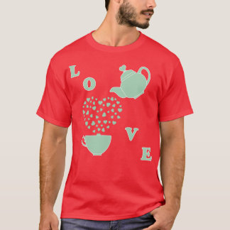 Valentinex27s Day Teapot Cup Herz T-Shirt