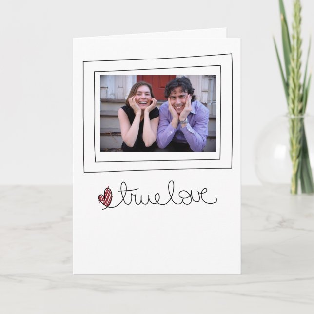 Valentinfotokarte Feiertagskarte (Vorderseite)