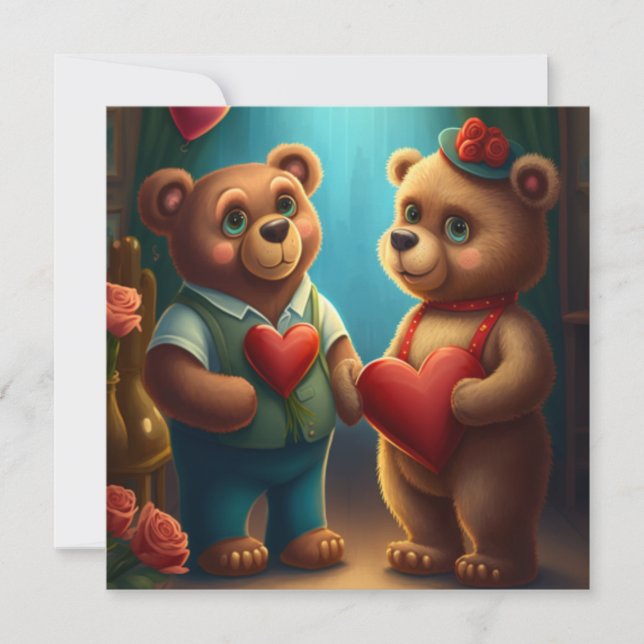 Valentingebärenbär-Cartoon (Vorderseite)