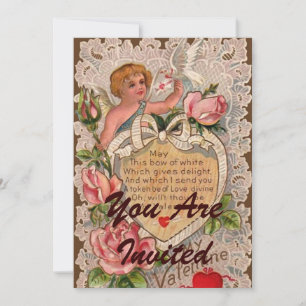 Valentingedicht mit Spitzen Einladung