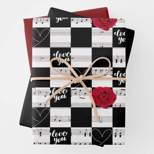 Valentingeschenk Geschenkpapier Set (Beispiel)