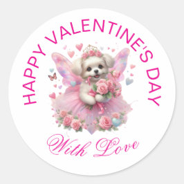 Valentingeschenke - Pawsitiv Adorable Welpe 15 Runder Aufkleber